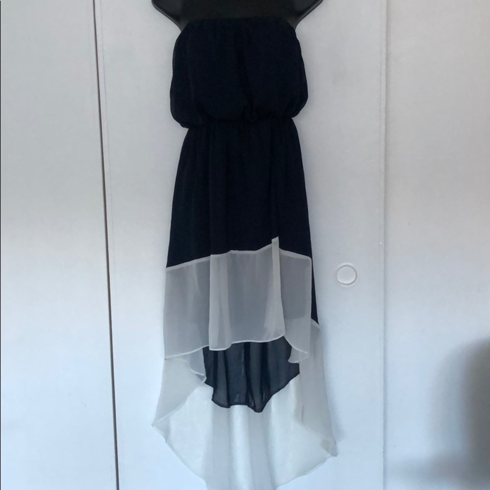 Strapless High-Low Flowy dress